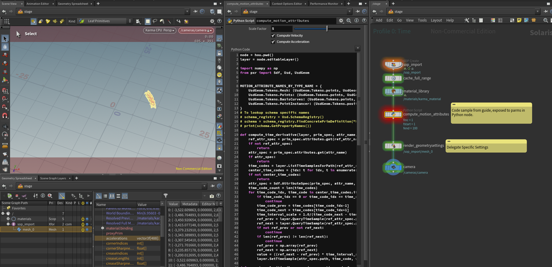 Houdini Motion Data Compute